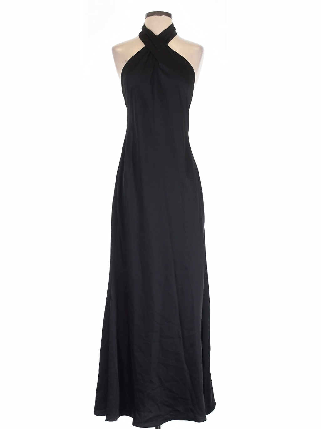 Bhldn Ruby Twist Halter Satin - Elegant Evening Gown